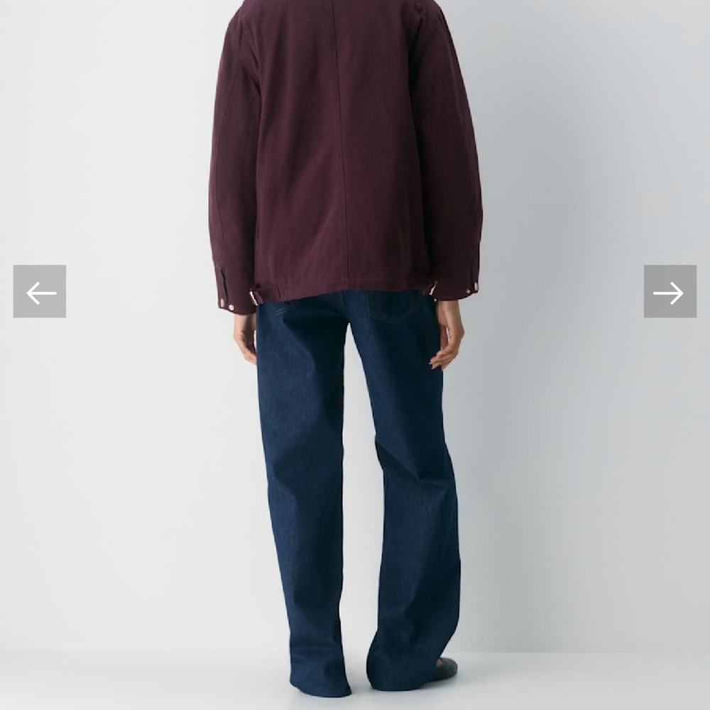 Aritzia Burgundy Utility Jacket with Black Collar Barnett - Picture 8 of 15